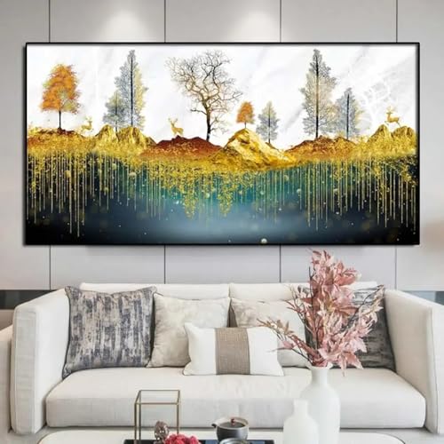 Peintures abstraites sur toile de qualité avec cadre mural