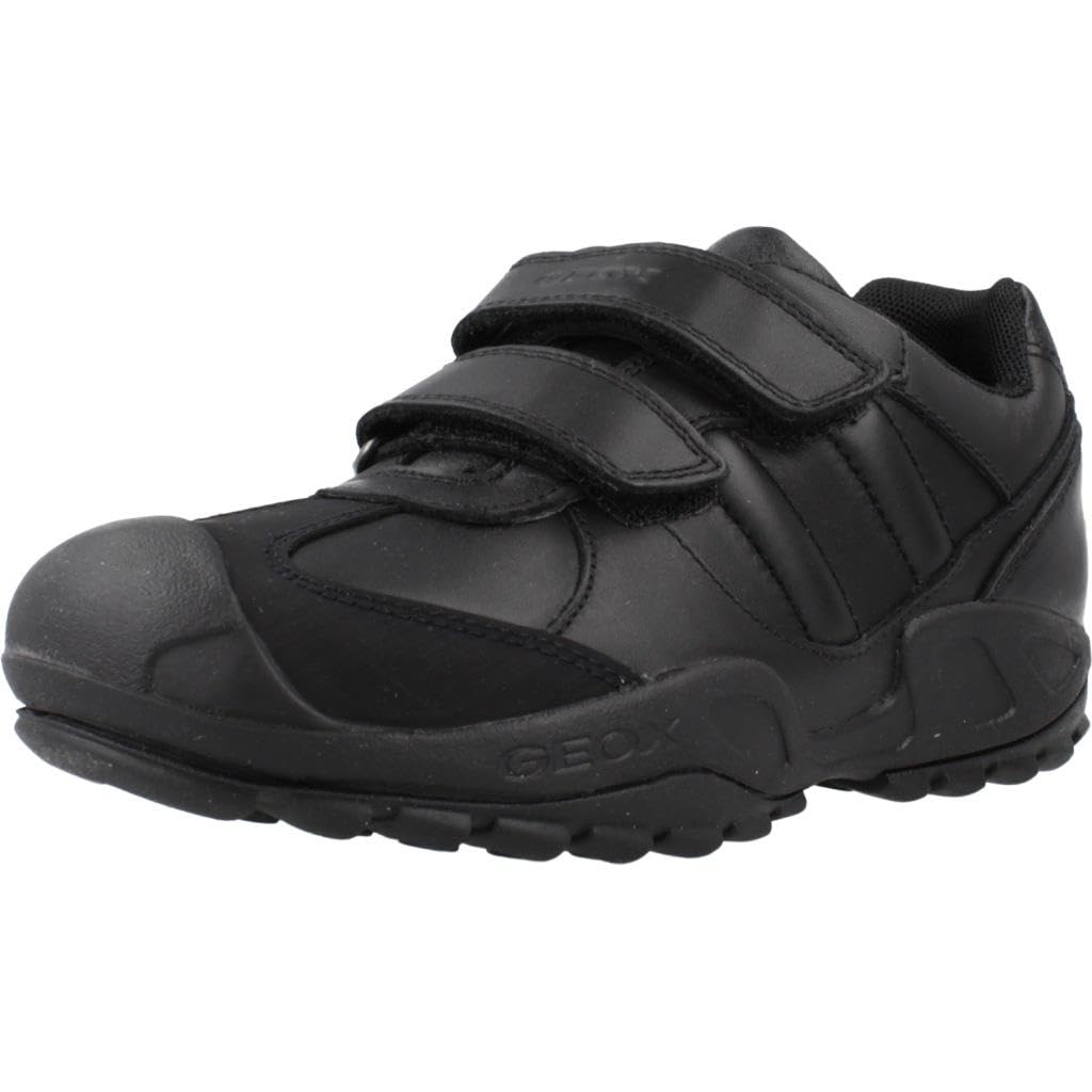 Geox Boys J New Savage Boy B Shoes, Black, 11 UK