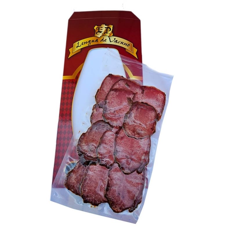 Lengua de Vaca Gourmet, Formato Loncheado 150 Gramos, Envasada al Vacío. Auténtica Lengua de Vaca Curada