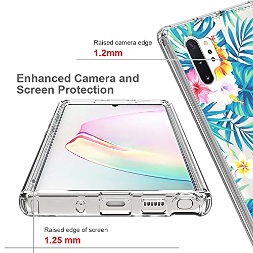 Coque Samsung Galaxy Note 10 fleurs silicone transparent anti-choc