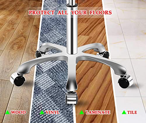 Image of Ainilaily Rolling Stool with Wheels, Thick Cushion Heavy Duty Esthetician Hydraulic Chair Stool for Work Medical Tattoo Salon Office (White)