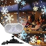 ❄️【Copos de Nieve Decoracion】Esta Navidad luz de proyector de copo de nieve se puede operar completamente a través del control remoto de RF. Puede controlar la frecuencia de parpadeo, la velocidad de movimiento y el modo de sincronización de la lámpara de proyección de copo de nieve a través del control remoto inalámbrico. Y también tiene función de temporizador (2H 4H 6H) con circulación diaria.