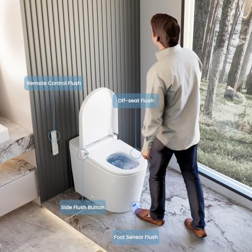 Image of Casta Diva Smart Toilet with Bidet Built in, Foot Sensor, 1.28GPF(CD-K020)