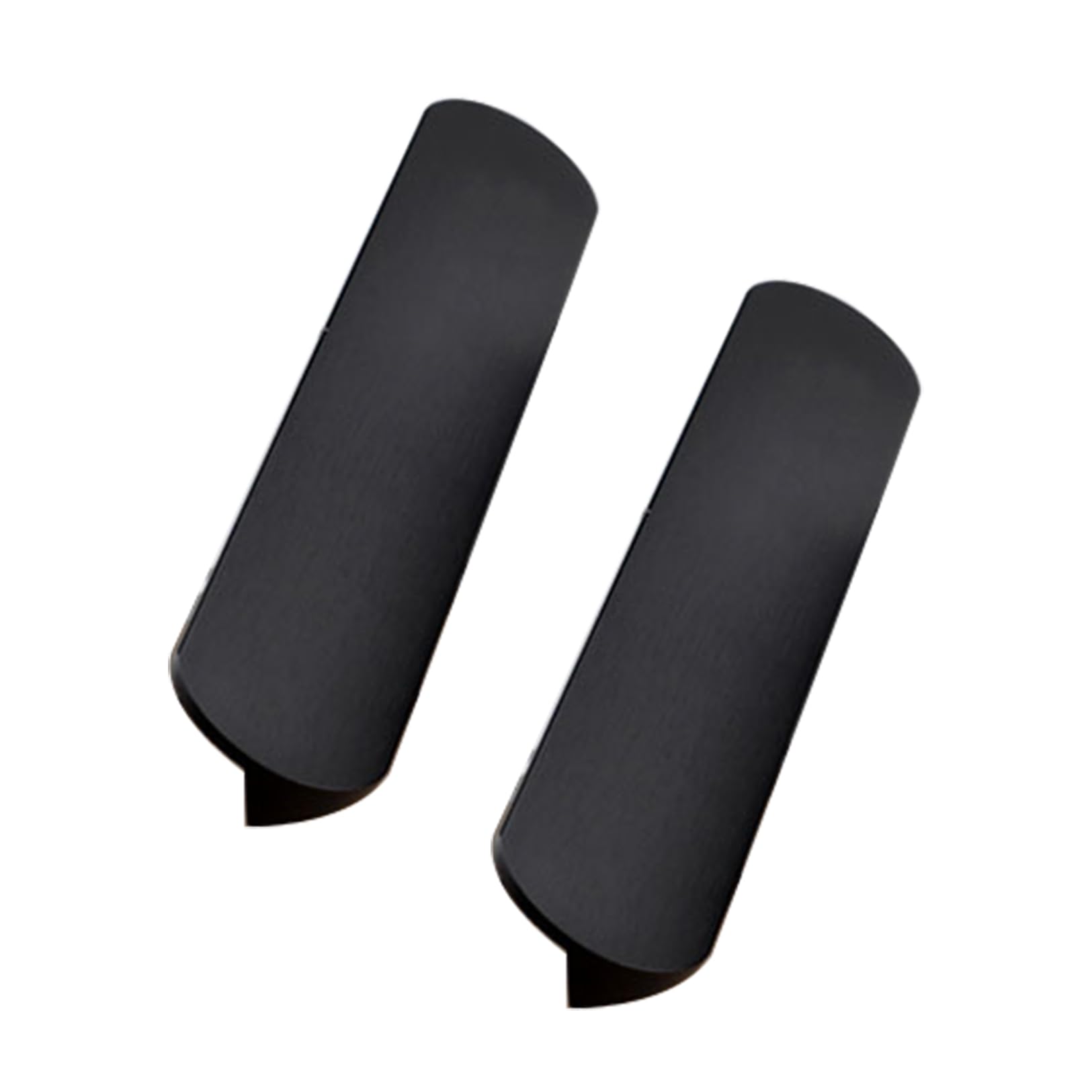 TYYCKJ Furniture Handles Integrated Molding 2 Pack Matt Black Cupboard Handles Solid Wardrobe Handles Aluminum Alloy Shoe Cabinet Handles Drawer Pulls (Hole Distance 96mm)