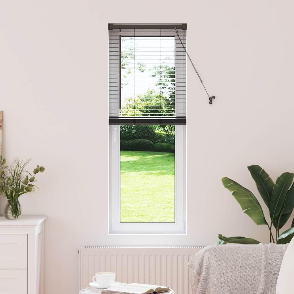 Balkenjalousien Schwarz Aluminium 130 x 45 cm Innen Fenster Sichtschutz Lichtsteuerung Verdunkelung Sonnenschutz für Wohnzimmer Schlafzimmer Büro
