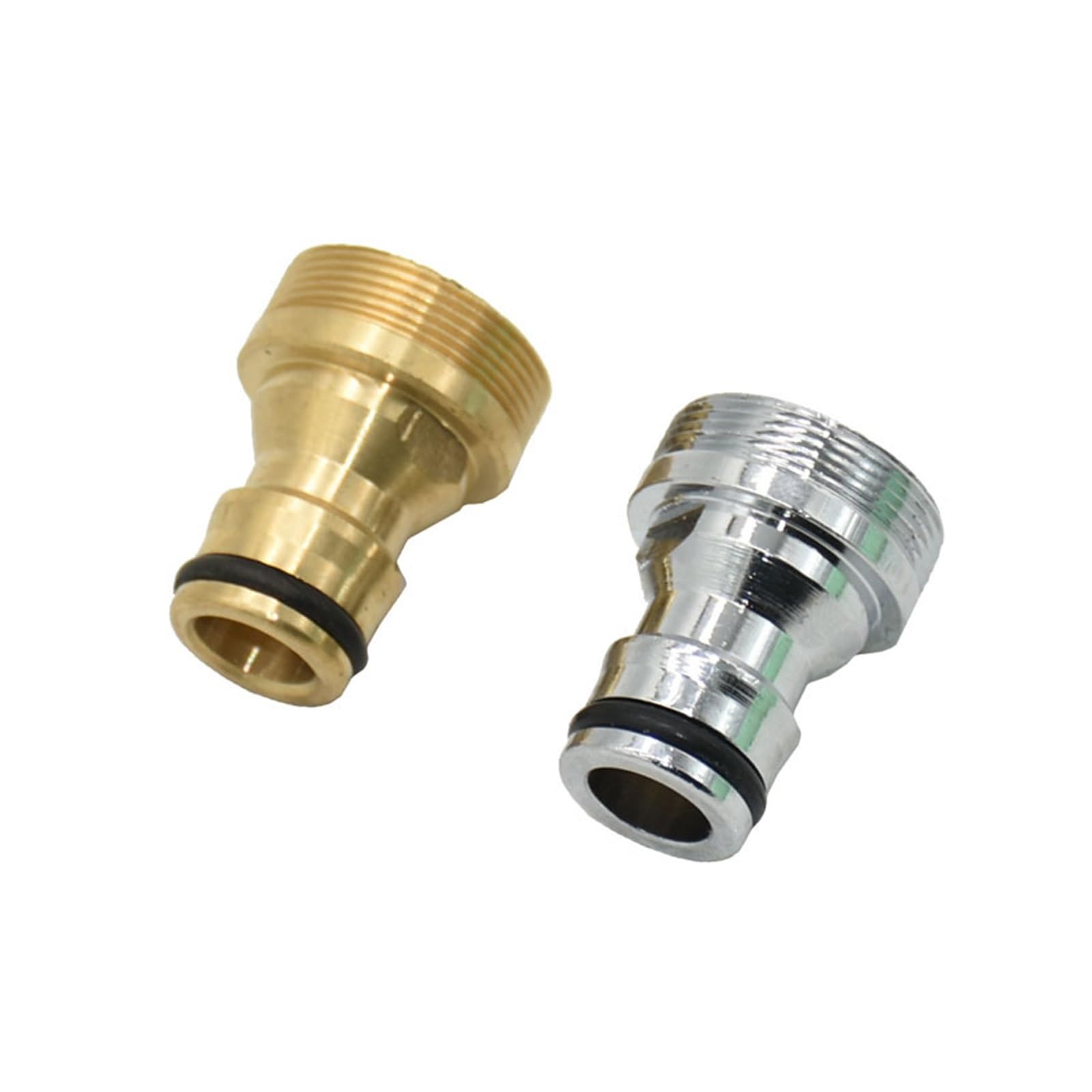 Adaptador de grifo de pezón de latón, conector rápido hembra M24 a M22 macho plateado, adaptador de grifo de jardín, 25 uds.
