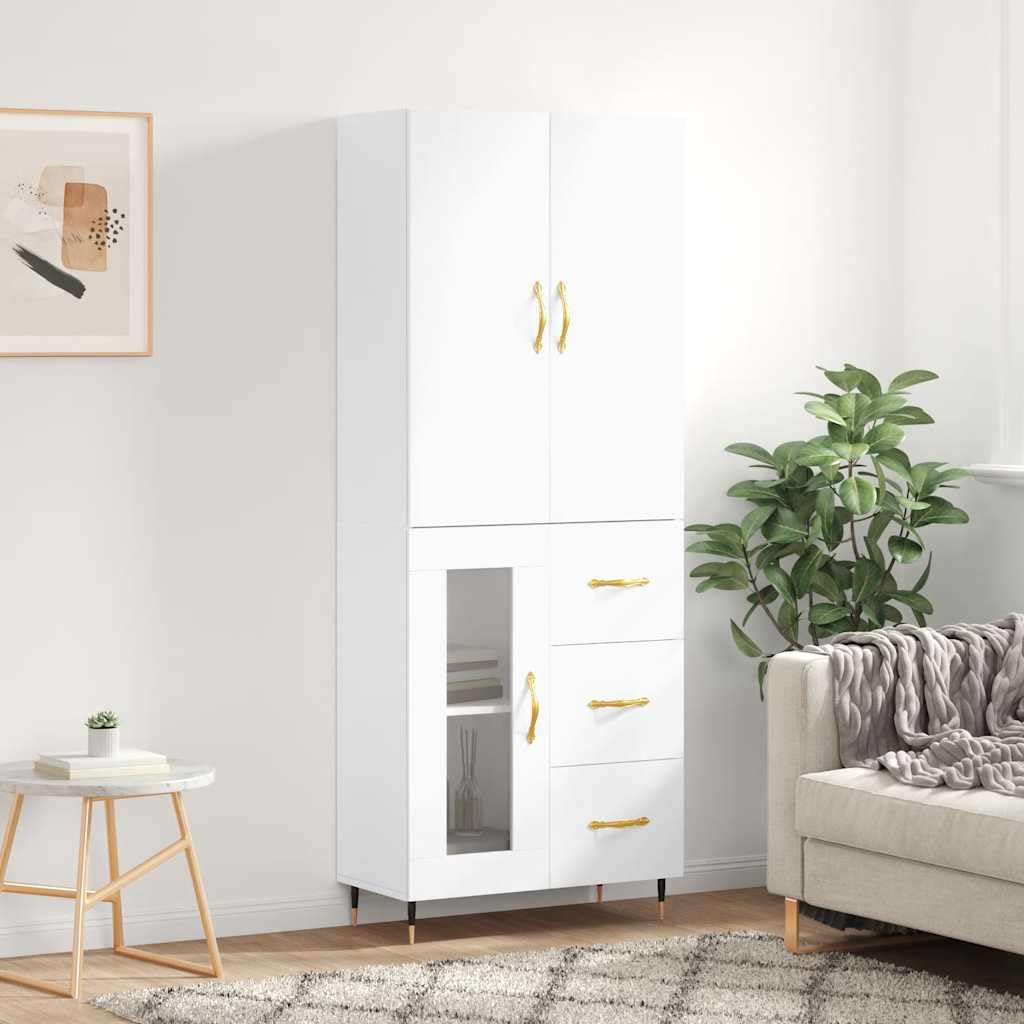 Meuble de rangement blanc pour une salle à manger épurée et salon organisé