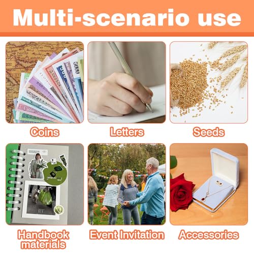 XINGSUI 60 Stück Selbstversiegelnde Umschläge, Münzumschläge, Selbstklebende Samenumschläge, zum verpacken von kleinteilen, löhnen, notizen, perlen, samen