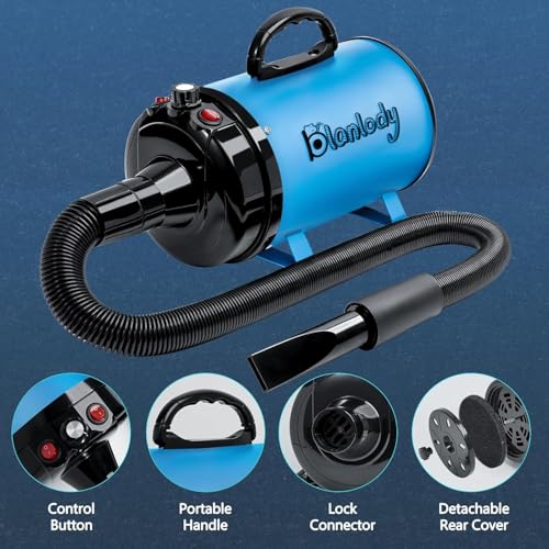 image for Blanlody High Velocity Dog Hair Dryer 5.2HP/ 3800W Professional Dogs B