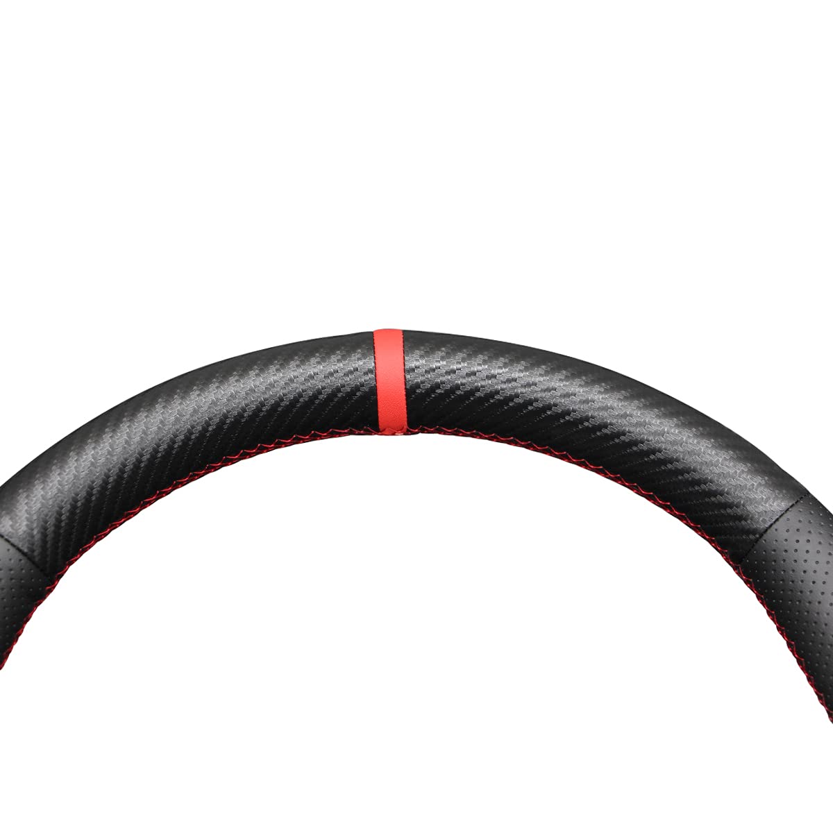 MEWANT Funda de Volante a Medida para Coser Alfa Romeo | volante coche fibra carbono mate Cuero de Microfibra Transpirable Para Volantes Calefactados Duradero