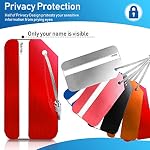 Suitcase Tag Luggage Tags Aluminum 6 Pack Tags for Luggage Identifier with Name Tag Address, Stainless Steel Loop BaggageTag Suitable for Travel Luggage Travel Bag Suitcase Bag Backpack