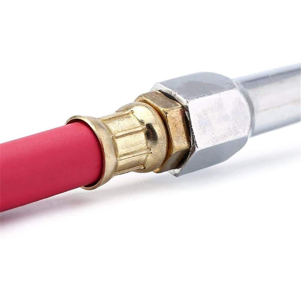AGAATI Inflador de neumáticos Digital con manómetro, portabrocas de Aire de 200 PSI y Accesorios para compresores de Alta Resistencia con Manguera de Goma y acoplador de conexión rápida