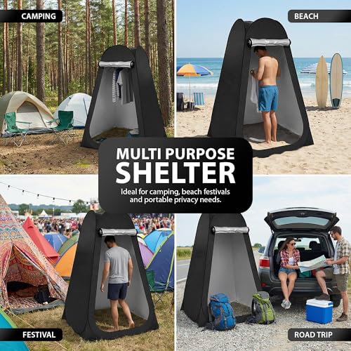 ZENO Pop Up Tent | Toilet Privacy Tent for Camping | Portable Pop Up Tent | Shower Tent For Outdoor Changing Dressing and Camping | Ideal for Fishing, Beach, Picnic - Image 7