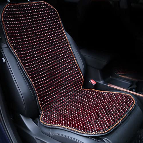 JZLPY Abalorios Madera Natural Redondas Cojín de cuña para el Asiento del Coche, Asiento de Conductor, Silla de la Oficina o sillas de Ruedas para la Silla de Oficina Cover