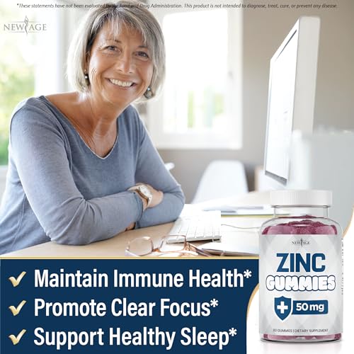 NEW AGE Zinc Gummies - 2 Pack - 50mg High Immune Booster Zinc Supplement, Immune Defense, Powerful Natural Antioxidant, Non-GMO - by New Age, 120 Count - Image 5