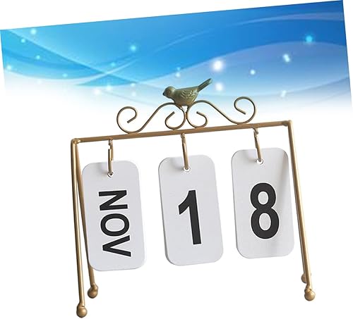 Miniatura 6 de MAGICLULU 2pcs Mini Bedside Table Sequin Pencil Case Iron Crafts Calender Vintage Silicone Stamps Calentador Small Desk Photocard Holder Ornament