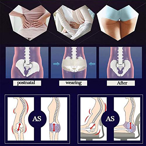 Queenral Ceinture De Correction Posturale Pelvienne Hip-Up Pour Femmes - Post-Partum - Noir/Beige