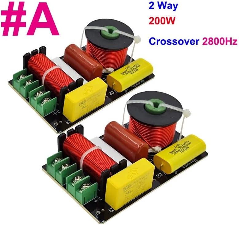 2PCS 2800/2830Hz 200W Tweeter Woofer Frequency Divider HiFi Stereo 2-Unit Filter Circuits Audio Crossover Filters(2800Hz)