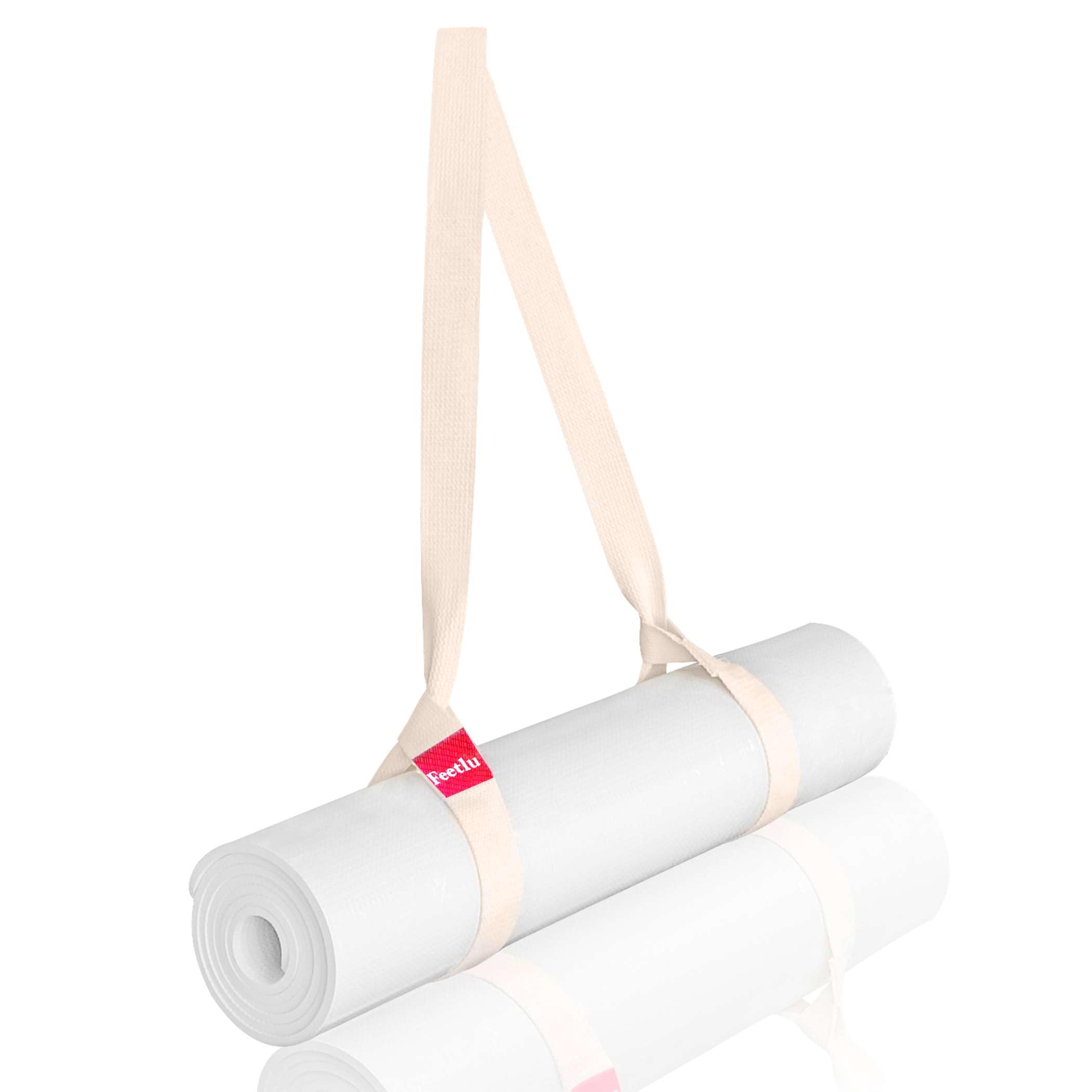 Yoga Mat Straps 2 in 1 - Cotton - Adjustable anti-slip straps for yoga pilates stretching for carrying
