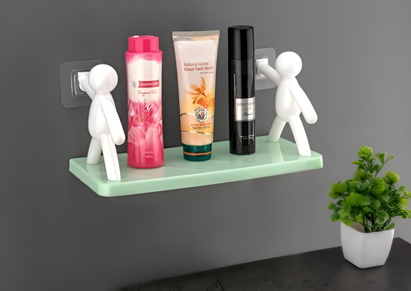 THE UPSCALE Sleek Kitchen or Bathroom Shelf Organizer, Eco-Friendly, Space-Saving Durable Organizer, with Easy Installation and Drilling Less Features (Green) (B0CH4PWZ4R) Amazon Price History, Amazon Price Tracker