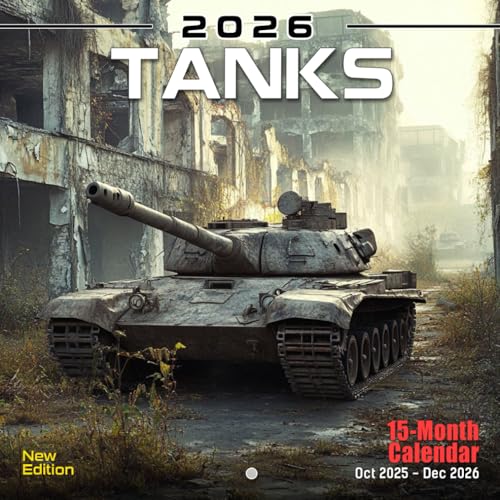 Tanks 2026 Calendar: Armored strength captured in detailed outdoor scenes