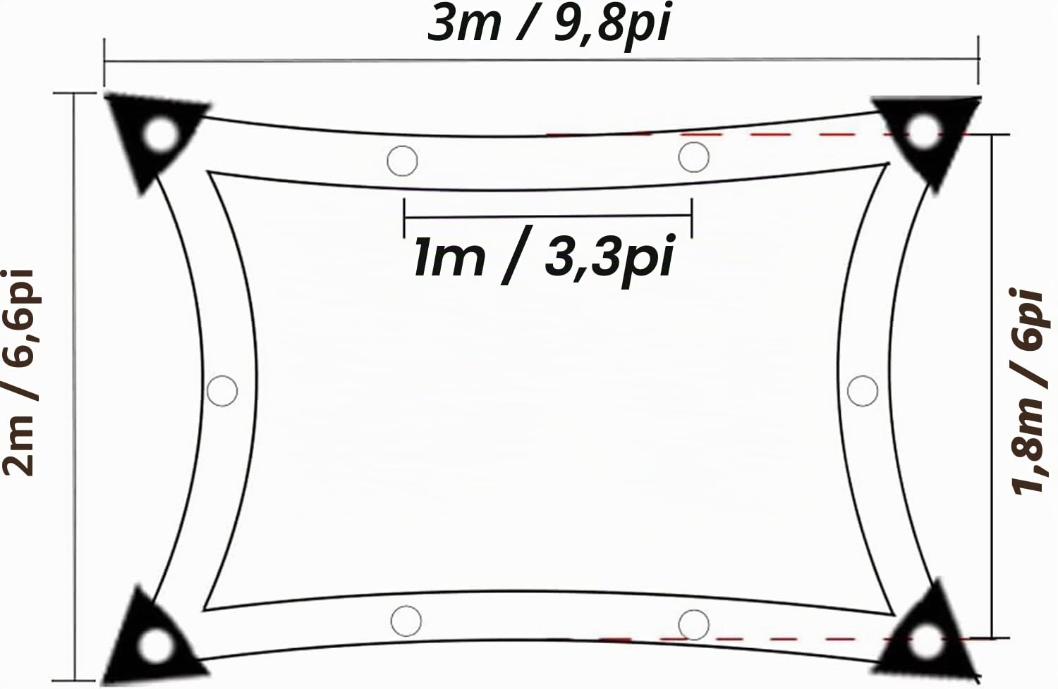 BeGrit 1,8m x 3m Filet Protection Solaire 50% à Abat-Jour en Maille résistante pour Bloquer Les Rayons UV Noir pour Plantes de Jardin des Fleurs Serre Grange ou Chenil Toit Couvre