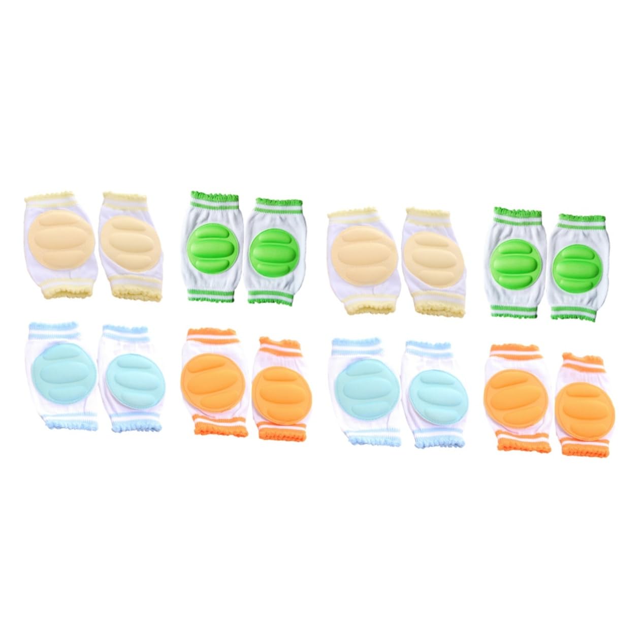 WOFASHPURET 2 Sets 4 Pairs Toddler Crawling Protector Baby Knee Pad Cotton Material Breathable Kneepads Uv Protection