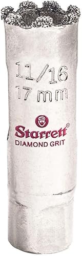 Starrett Sierra de agujero de grano de diamante, ideal para perforar agujeros de diámetro pequeño, diámetro de 1116 pulgadas, profundidad de corte