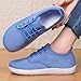 AYziemezm Wide Barefoot Minimalist Shoes for Women Zero Drop Wide Toe Box Shoes Slip On Walking Sneakers Lightweight Casual Fashion Sneaker Comfortable Running Shoe Arch Support Sneakers Blue