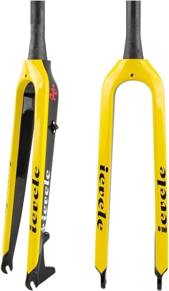 HOMSXPAC Rigid Mountain Bike Fork 26/27.5/29"/29L Carbon Fiber, 28.6mm Tapered Tube 1-1/2", Disc Brake, QR Front D,27.5in