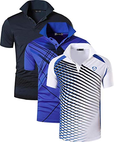 La mejor selección de Polo Blue Sport los 5 más buscados. 48 jeansian Hombre 3 Packs Deporte Secado rapido Manga Corta Camiseta Mens Quick Dry Sport Polo T-Shirt LSL195 MixPackE M
