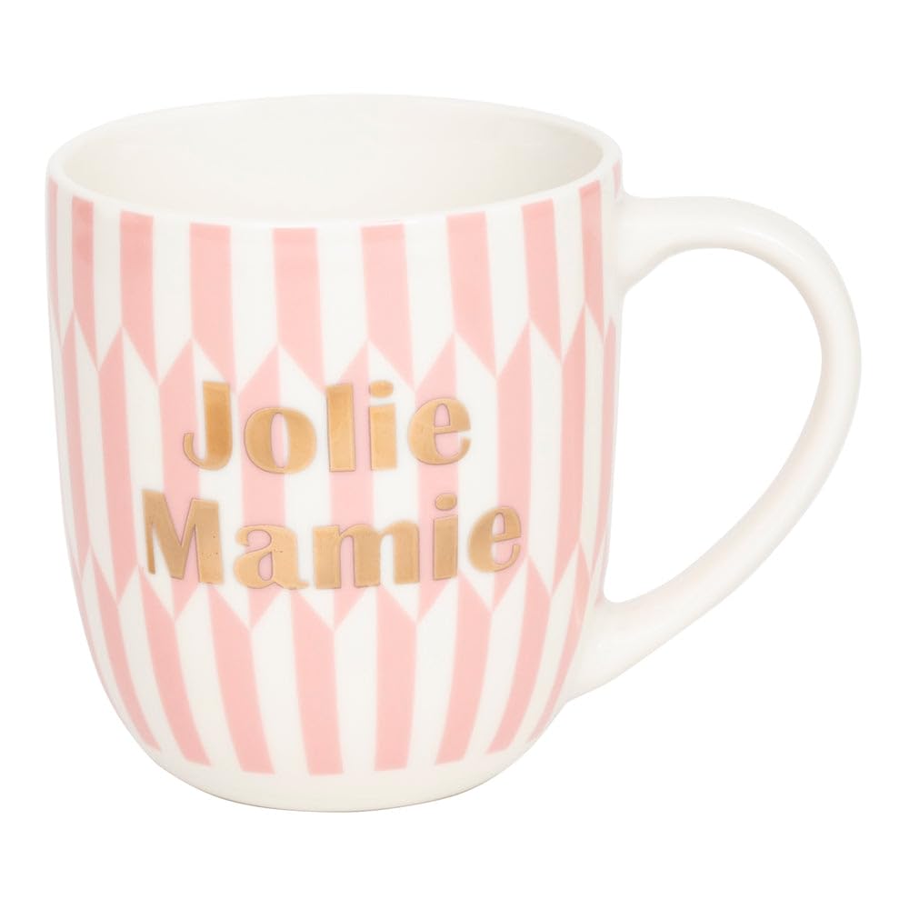 Draeger Pink Paris Jolie Mamie Ceramic Mug - Gift Idea For Family, Grandmother's Day, Birthday, Christmas - Humour, Fun, Love - 320 Ml With Gift Box