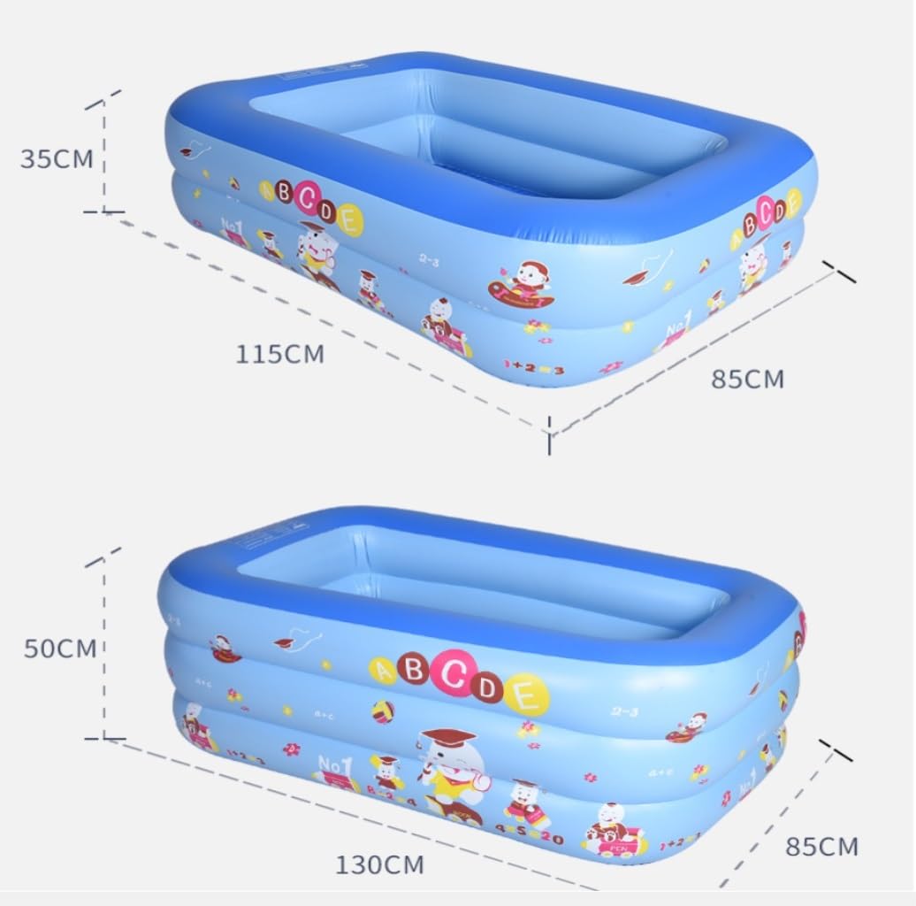 Piscina Hinchable Piscina Inflable Piscina Infantil Jugar En El Agua Centro De Natación Piscinas Juguetes Al Aire Libre Juego sobre El Suelo Piscina para Exteriores(Pink,135 * 85 * 50cm)
