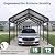 HOMZOLVA 10x15 FT Metal Carport Heavy Duty with 132° Anti-Pooling Roof