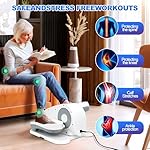 Under Desk Elliptical-Ellipse Leg Exerciser as Seen on Tv,Portable Silent Elliptical Machine for Seniors with Remote Control,12 Speeds & Mute Function,Manual & Auto Mode - Image 4