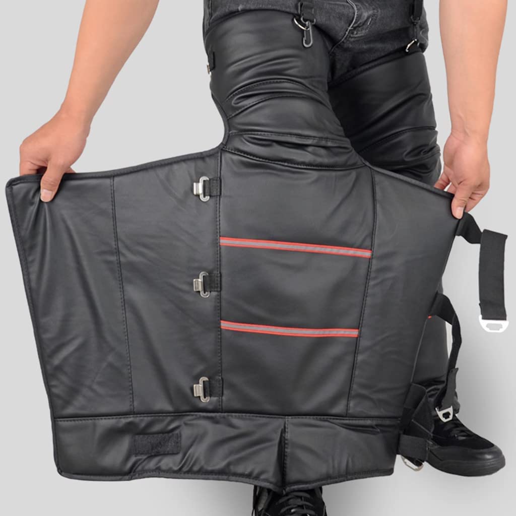 Calentadores de piernas, calentadores de rodillas, rodilleras cálidas a prueba de viento, protección impermeable y contra el frío con tiras reflectantes nocturnas, espinilleras for ciclismo, espinille