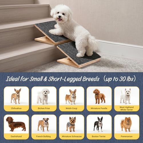 3-Pack Rayki Adjustable Pine Wood Foldable Dog Stair Ramp Wedges w/ Non-Slip Pads $35.99 + Free Shipping + 40% Off Code O4ILG0O3 - image 3