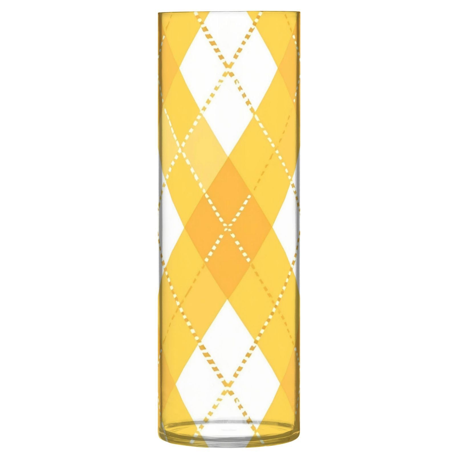 Vase à bougie jaune de 30 cm pour illuminer votre bibliothèque et vos soirées d'été