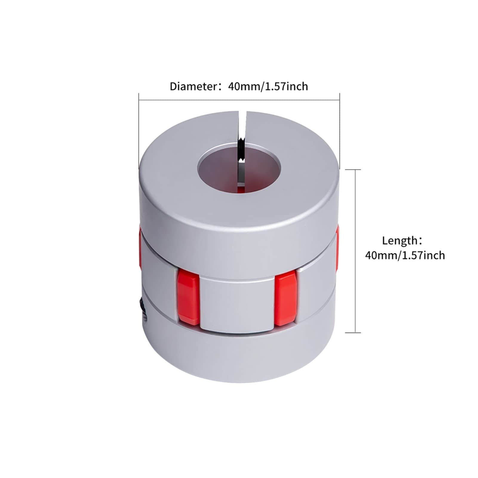 Giunto Flessibile Alluminio 40mm - Accoppiamento Ad Albero Con Ragno In T-PUR, Diametro 40mm, Lungezza 66mm - Foto 6