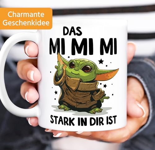 MoonWorks Kaffee-Tasse mit Spruch Das Mimimi stark in dir ist Baby Bürotasse lustige Kaffeebecher Weiss standard – Ansicht 2