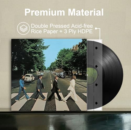 GPXIIZ Pochette Vinyle 33 Tours Intérieures 12 Pouces, 50 x Pochette Protection Vinyle Antistatiques, Qualité Supérieure HDPE + Papier de Riz, 12″ LP Protection Intérieur Disque Vinyle 33T - Les Beatles, Paul McCartney, John Lennon, RIngo Starr, George Harrison GPXIIZ Pochette Vinyle 33 Tours Intérieures 12 Pouces, 50 x Pochette Protection Vinyle Antistatiques, Qualité Supérieure HDPE + Papier de Riz, 12" LP Protection Intérieur Disque Vinyle 33T – Image 4