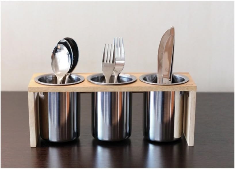 Natural Stainless Spoon Holder(3P)