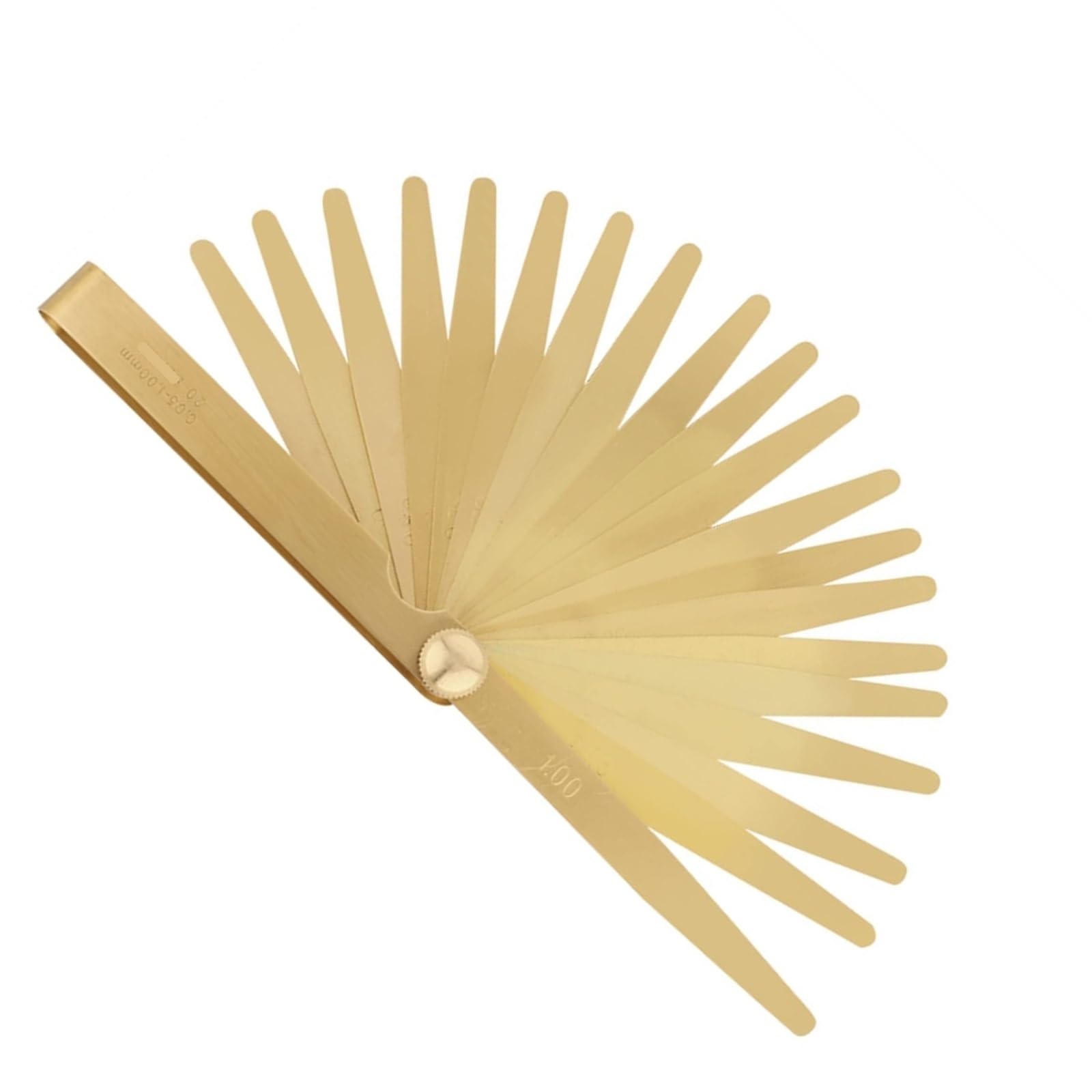Dickenmessgerät Dickenmesser, Metrischer Fühler, 0,05–1 M, 13 Klingen, Messing-Messwerkzeug Für Breitenspalt Für Designer, Ingenieur Und(13 pieces 100 long)