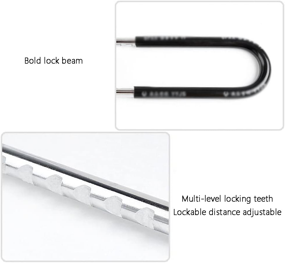 Heavy Locks Bike Heavy Duty U Shaped Glass Door Lock Bike Motorcycle Key Security Devices Bicycle U Lock with 3 Key U-Locks for Bicycles