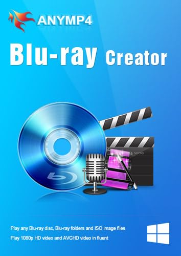 AnyMP4 Blu-ray Creator 1 Year License – Create Blu-ray disc/folder, ISO image file with any video file like MP4, MKV, AVI, WMV, MOV and more [Download]