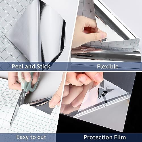 Westick MIRROR CONTACT PAPER Peel And Stick Vinyl Mirror Wallpaper Stickers thumb #5