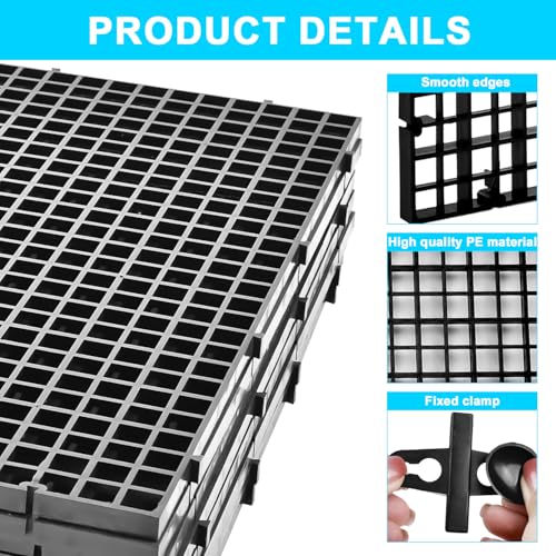 Image of 8PCS Aquarium Fish Tank Divider 12x12 Inch Aquarium Filter Bottom Divider Partition with 10PCS Sucker Clips for Fish Tank Organization