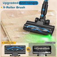 Zefiro 450W Cordless Vacuum Cleaner,45Mins Runtime Vacuum Cleaners for Home, Anti-Tangle and 1.5L Dust Cup, Lightweight Vacuum for Hardwood Floor Carpet Pet Hair — image 5