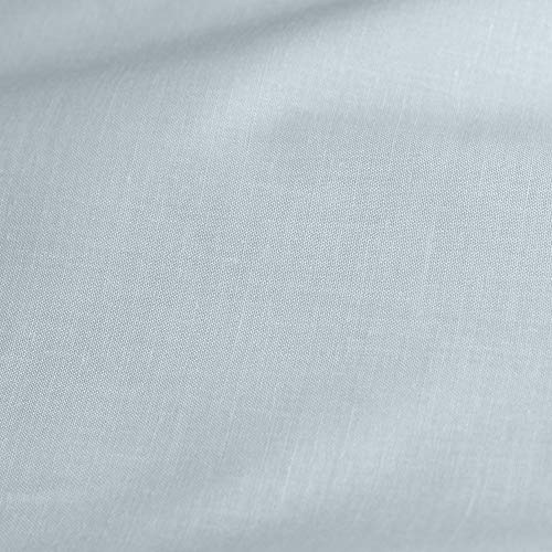 Serene Plain Dye Collection Easy Care Duvet Cover, Duck Egg, Double - Image 2