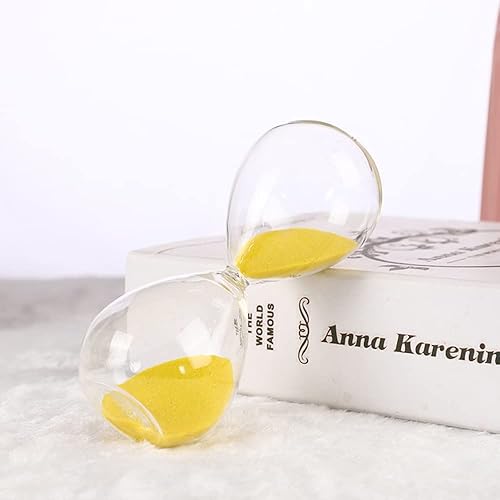 Miniatura 5 de Falytemow Reloj de arena, temporizador de arena de vidrio, reloj de arena para cocina, cepillado de dientes, enseñanza escolar (morado, 60 minutos)